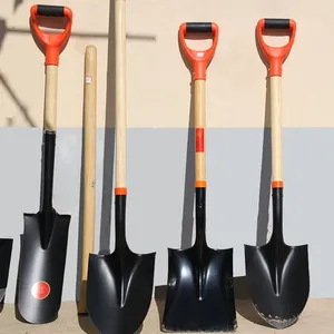 Heat Treated Rail Steel Spade Shovel for Nigeria Ghana Kenya Farm Tool Wholesale Market thumbnail-1