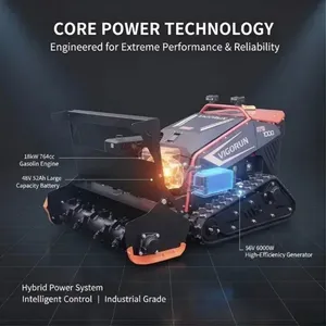 Vigorun MTSK1000 Remote Control Mulcher Self-Locking Motor Working Degree 35° Mower Forestry Machinery thumbnail-1