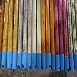 Hot Sale PVC Cover Mop Handle Wooden Broom Stick Wooden Floor Mops Palos De Escoba Cleaning thumbnail-1