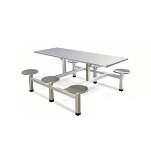 Stainless Steel Dining Table and Chairs for Six People/staff Dining Table and Chairs thumbnail-1