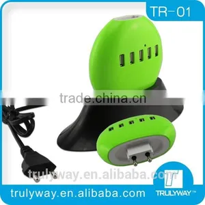 Trulyway 5V/8A 40W 6-USB Port Creative Design Desktop USB Charger Universal for Most Tablet, Smart Phone Etc thumbnail-1