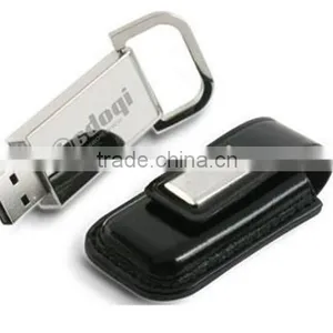 USB 2.0 Driver Luxury 16GB Black Leather USB Flash Drive thumbnail-1