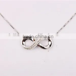 Elegant 925 Silver 8 Shape Pendant Chain 2016 Factory Wholesale thumbnail-2