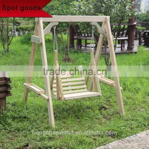 Outdoor Wooden Garden Swing Sing or Double Seat thumbnail-2