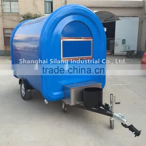 Blue 7.6*5.5ft Food Cart Beach Food Truck Hot Dog Hamburger Ice Cream Traction Cart By China's Largest Factory thumbnail-1