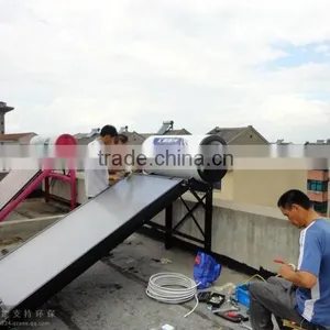 150 Liter Flat Plate Solar Water Heater Mounted on Slant Roof thumbnail-4