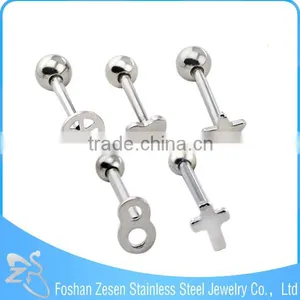 Factory Customized Poker Shape Penis Tongue Piercing Jewelry thumbnail-2