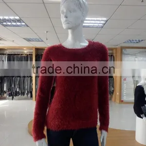 Lady's Crew Neck Double Jacquard Knitted Pullover Garment 2016 Fall/winter Acrylic/nylon/wool thumbnail-5