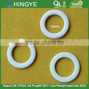 10mm Inner Sprayed White Shiny Metal Ring For Underwear --- C001 thumbnail-1