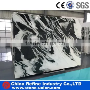 Chinese Panda White Marble Slabs for Wall Decoration thumbnail-1
