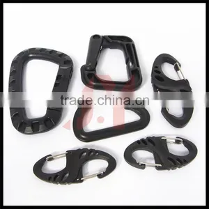 2016 Hot Sale s Biner Carabiner for Keychains,double Spring Hook, Plastic Carabiner Clips thumbnail-3