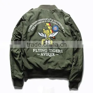 2016 Fashion Large Size Srping MA1 Air Force Pilot Coat Bomber Jacket With Retro Embroidery thumbnail-4