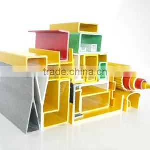 High Strength Pultruded FRP GRP Fiberglass Beam, Glassfiber Beam thumbnail-1