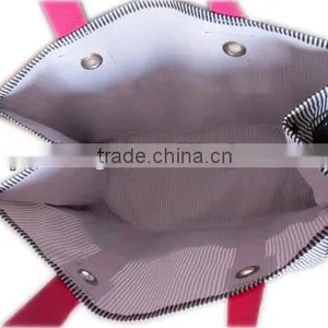 Utility Tote Bag With Pink Shoulder Straps thumbnail-3