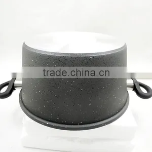 Popular Style Foreged Imitation Looks Grey Stone Marble Cookware in Surface thumbnail-4