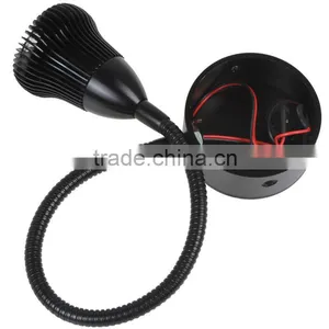 LED Wall Lamp 3W With Flexible Hose Switch Button Gooseneck Hotel Reading Light thumbnail-6