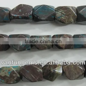 Loose Gemstone Blue Jasper Faceted Tumble Bead thumbnail-1