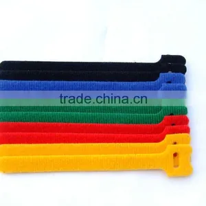 Assorted Adjustable Black Strap Hook Loop Reusable Cable Ties Organizer Tidy thumbnail-1