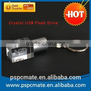 Transparent Glass Crystal Model Usb 2.0 Memory Stick Flash Pen Drive 8GB With Keychain thumbnail-1