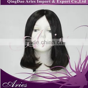 Fashion 100% Brazilian Virgin Human Hair Silk Top Full Lace Wigs/Jewish Wig for Black Woman thumbnail-1