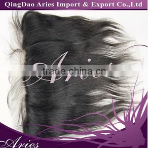 Unprocessed Brazilian Virgin - 13x4 Lace Frontal Natural Color -14" thumbnail-1