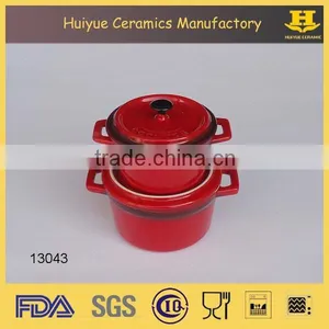 Creamic Cocotte Set, Mini Red Cocotte Set thumbnail-2
