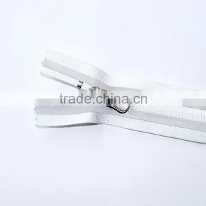 White Nylon Zipper With Metal Puller thumbnail-5