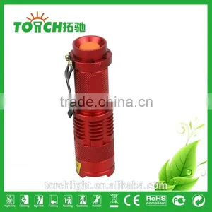 Zoomable Mini Gift Light Hi-power Pocket Flashlight Cre e XPE Colorful Emergency Flashlight for Outdoor Hiking thumbnail-4