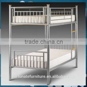 Cheap and Easy Assemble Two Sinlges Joint Metal Bunk Bed for Hostels Quality Choice thumbnail-1