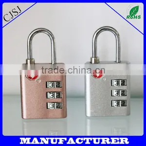 2016 TSA Padlock 3 Digital Unique Design Manufacturer Customized Design Combination TSA Lock thumbnail-1