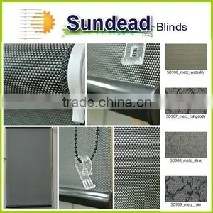 New Design Sunscreen Blackout Shiny Vinyl Roller Blind Fabric Meet Child Safety Regulation With Hook thumbnail-6
