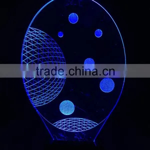 Snow Mountain Crystal Table Light Base Wedding 3d Optical Illusions Led Light Decoration thumbnail-6