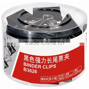 Metal Black Binder Clips Office Memo Clips Clamp thumbnail-4