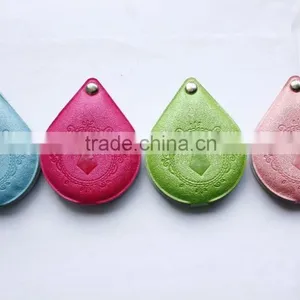 2015 Newly Small Tie Embossed Leather Pocket Mirror With Logo for Wholesale,ME301-D thumbnail-2