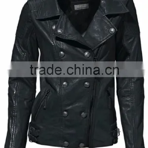 Damen Leder Jacke Bikerjacke Leather Jacket thumbnail-1