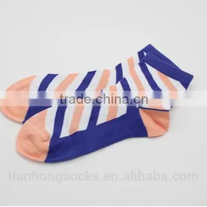 Diagonal Striped Women Cotton Socks OEM Socks thumbnail-3