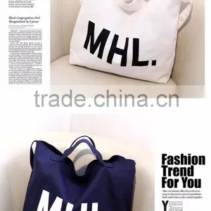 Accept Custom Logo Canvas Material Single Shopping Bag thumbnail-6