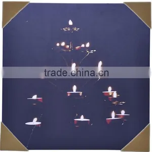 Candle Flame Led Canvas Wall Art Christmas HD-00067-141222-candle001-01 thumbnail-2