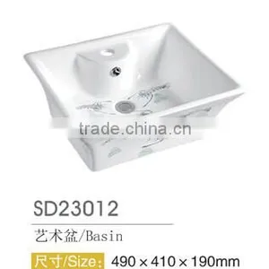 Basin With Faucet Mounted Hole for Sale New Model Small Size Wash Basin thumbnail-2
