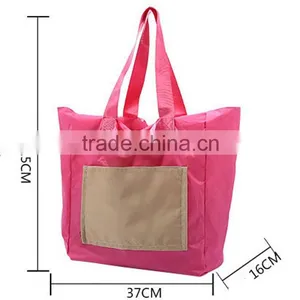 Custom Super Large Waterproof 600D Oxford Folding Tote and Shoulder Portable Fashion Traveling and Shopping Bag for Women thumbnail-6