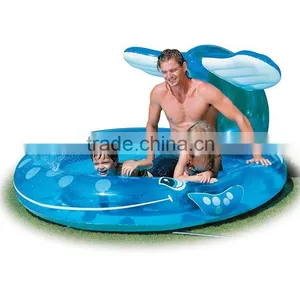 Blue Whale Shape Inflatable Float Swimming Pool 6p Free Pvc thumbnail-1
