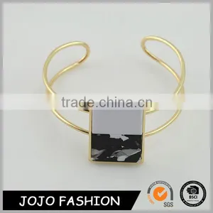Fashion Woman Style Gold Plating Multi-ply Alloy Bracelets Bangles With Natural Stone Bracelet thumbnail-1