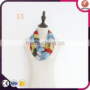 Wholesale Stripe Infinity Scarf Fleece Snood Custom Scarf Soft Polar Plush Soft Infinity Scarf thumbnail-6