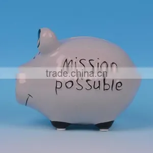 New Funny Money Saving Box,ceramic Unique Piggy Banks With Pig Shape thumbnail-3