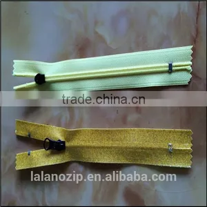 NO.5 Closed End Pellet Bagging Used Sparking Yellow Zipper thumbnail-3
