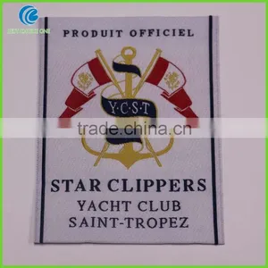 Factory Wholesale Custom Polyester Damask Woven Labels for Clothing thumbnail-5