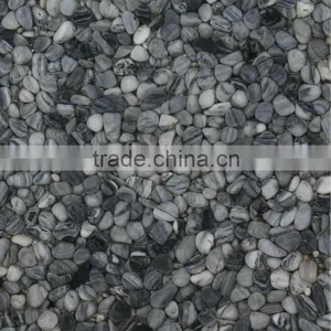 Black Natural Cobble Translucent Stone Wall Decorative Tile thumbnail-1