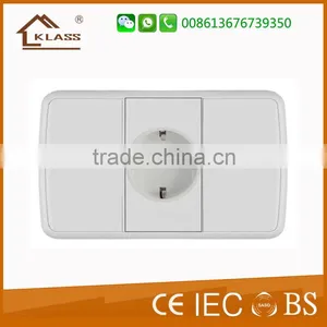 1 Gang Computer Internet Socket and Tel Socket Output Made in China White thumbnail-4