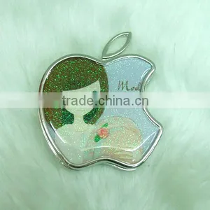 Hot Selling Apple Shape Compact Mirror/custom Apple Shape Cosmetic Mirror thumbnail-2