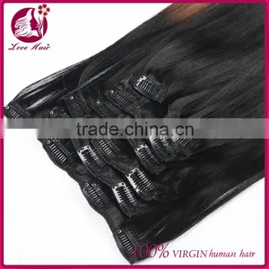 Express Virgin Clip in Hair Extension 100% Virgin Brazilian Human Hair Unprocessed Wholesale Hair Wig thumbnail-4